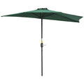 2.7m Balcony Half Parasol with 5 Steel Ribs - Green