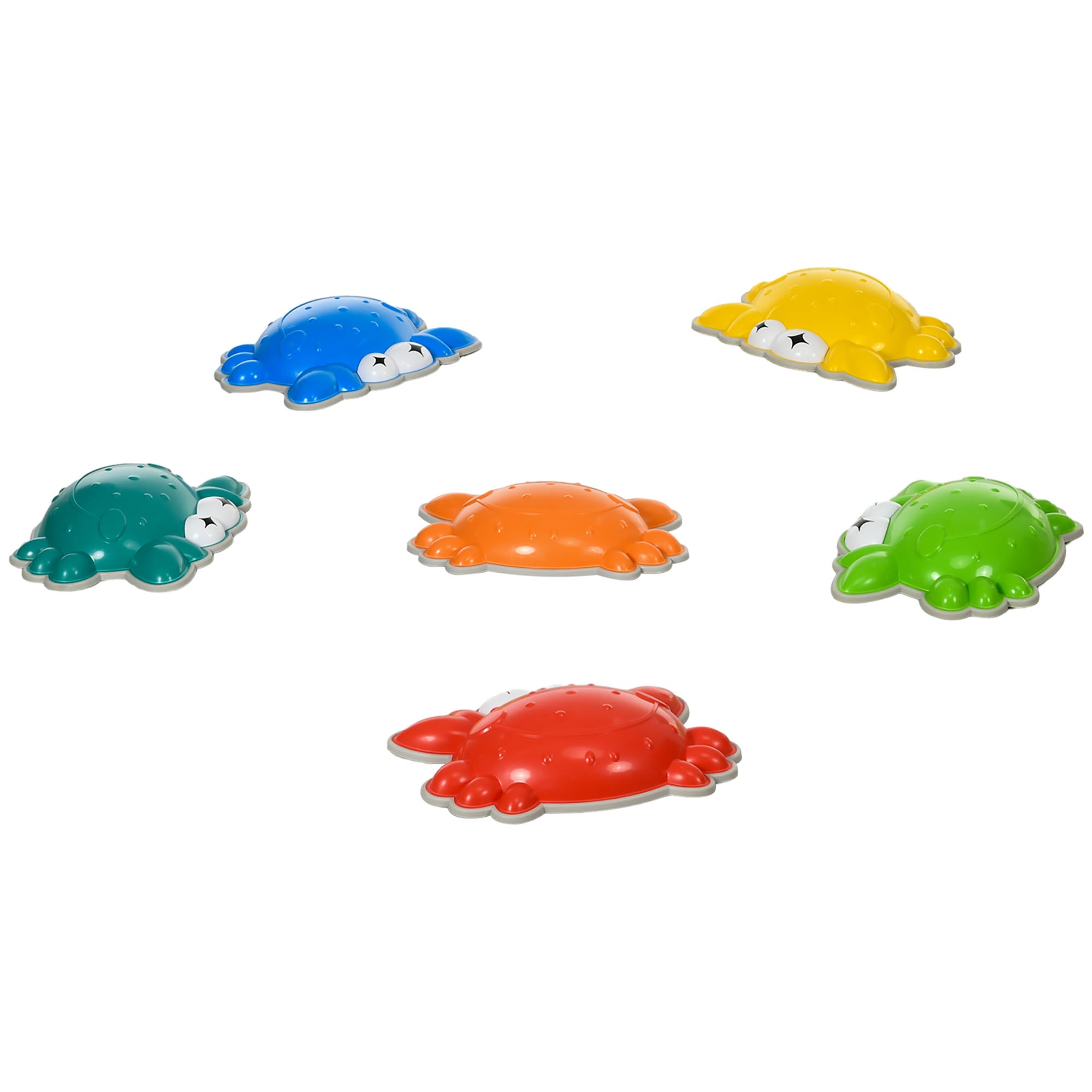 6PCs Kids Stepping Stones with TPE Anti-slip Edge, 6PCs Crab-shaped Balance River Stones, Obstacle Courses, Stackable