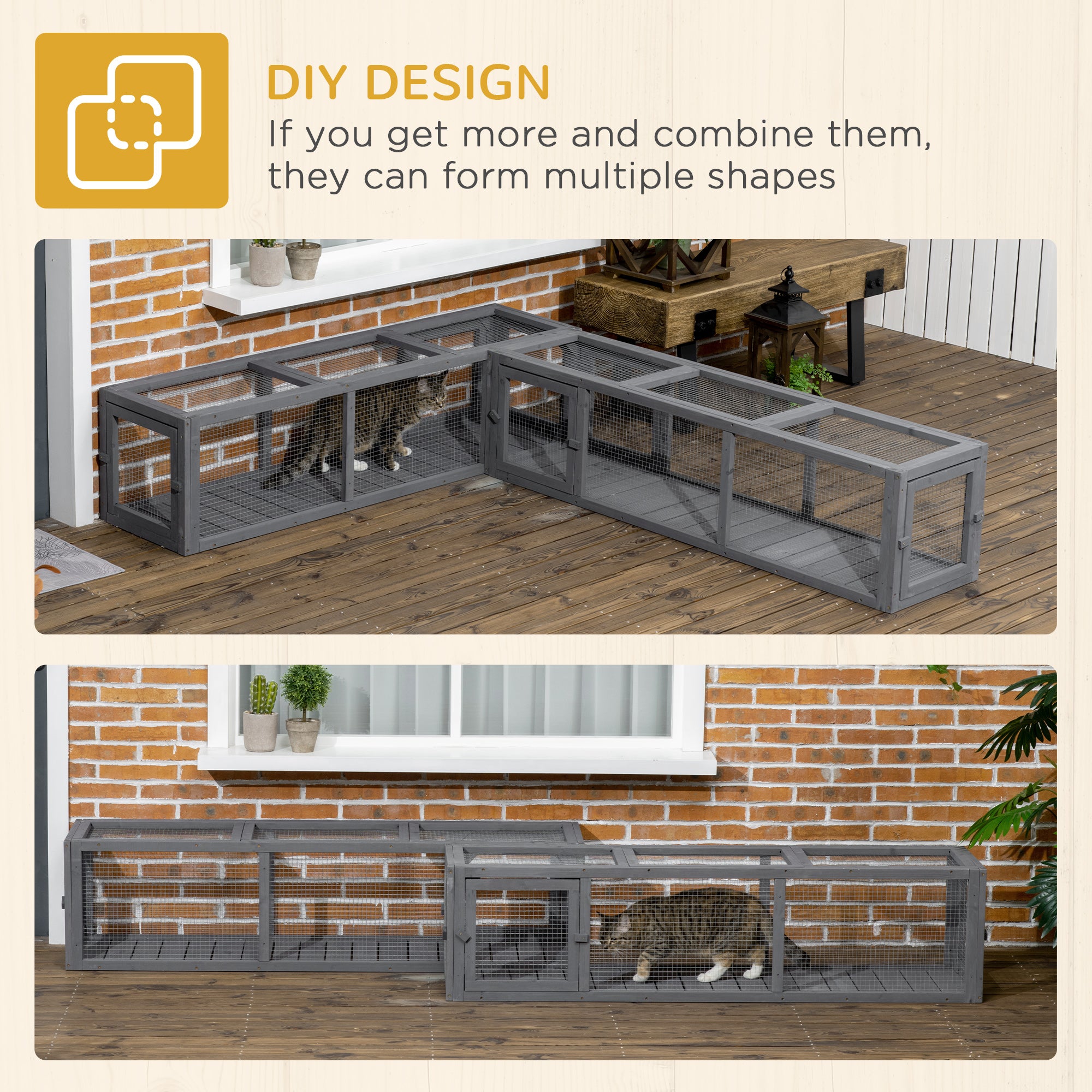 Large Cat Tunnel 150cm Extra Long Cat Play Tunnel Indoor Outdoor W/ Multiple Entrances for Cat, Rabbit, Puppy, Dark Grey