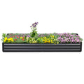 Metal Raised Garden Beds 120x80cm & 241x90.5cm - Grey Galvanised Steel