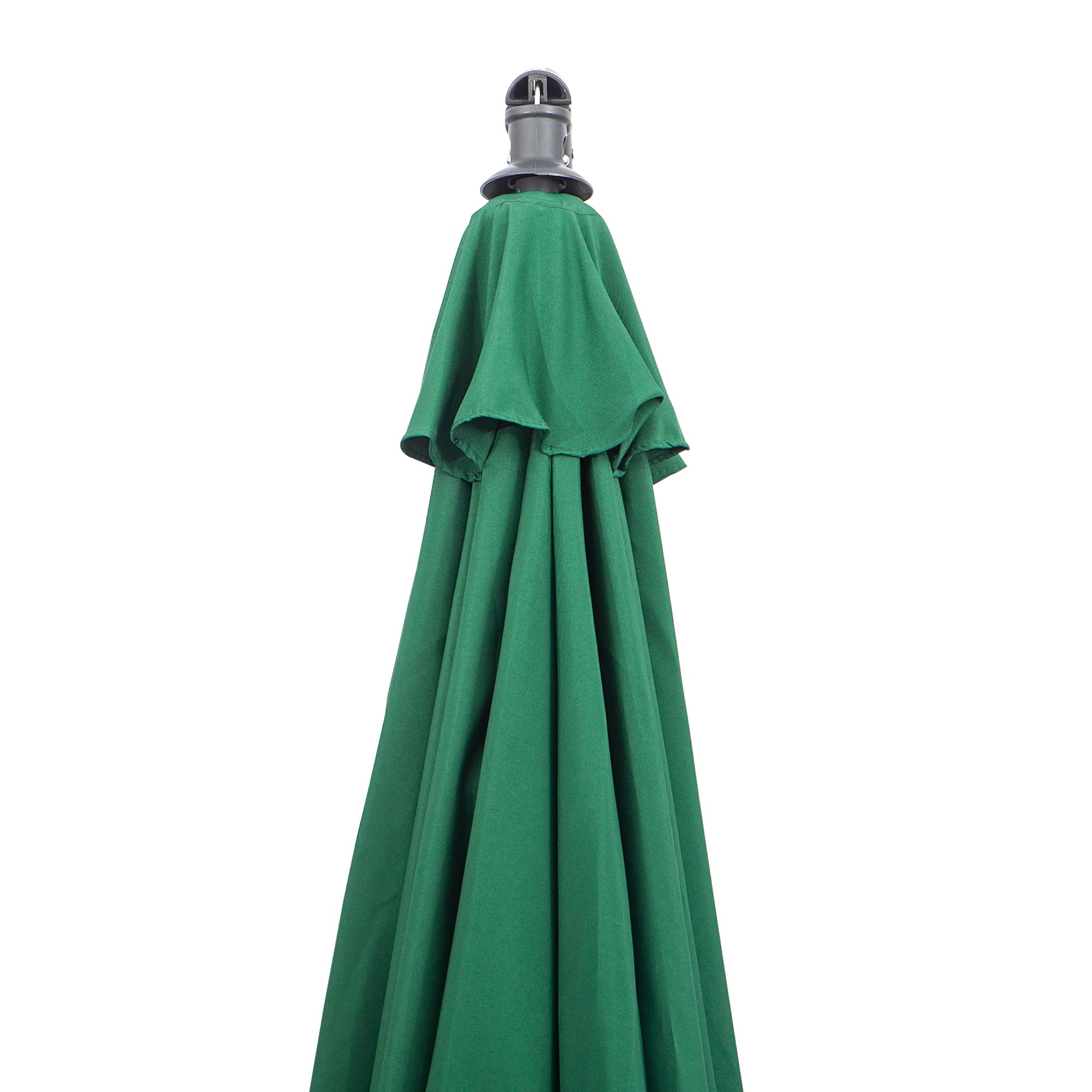 3(m) Garden Banana Parasol Hanging Cantilever Umbrella with Crank Handle and Cross Base for Outdoor, Sun Shade, Green