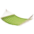 Double-Person Cotton Hammock Swing with Steel Frame - Stripe Design