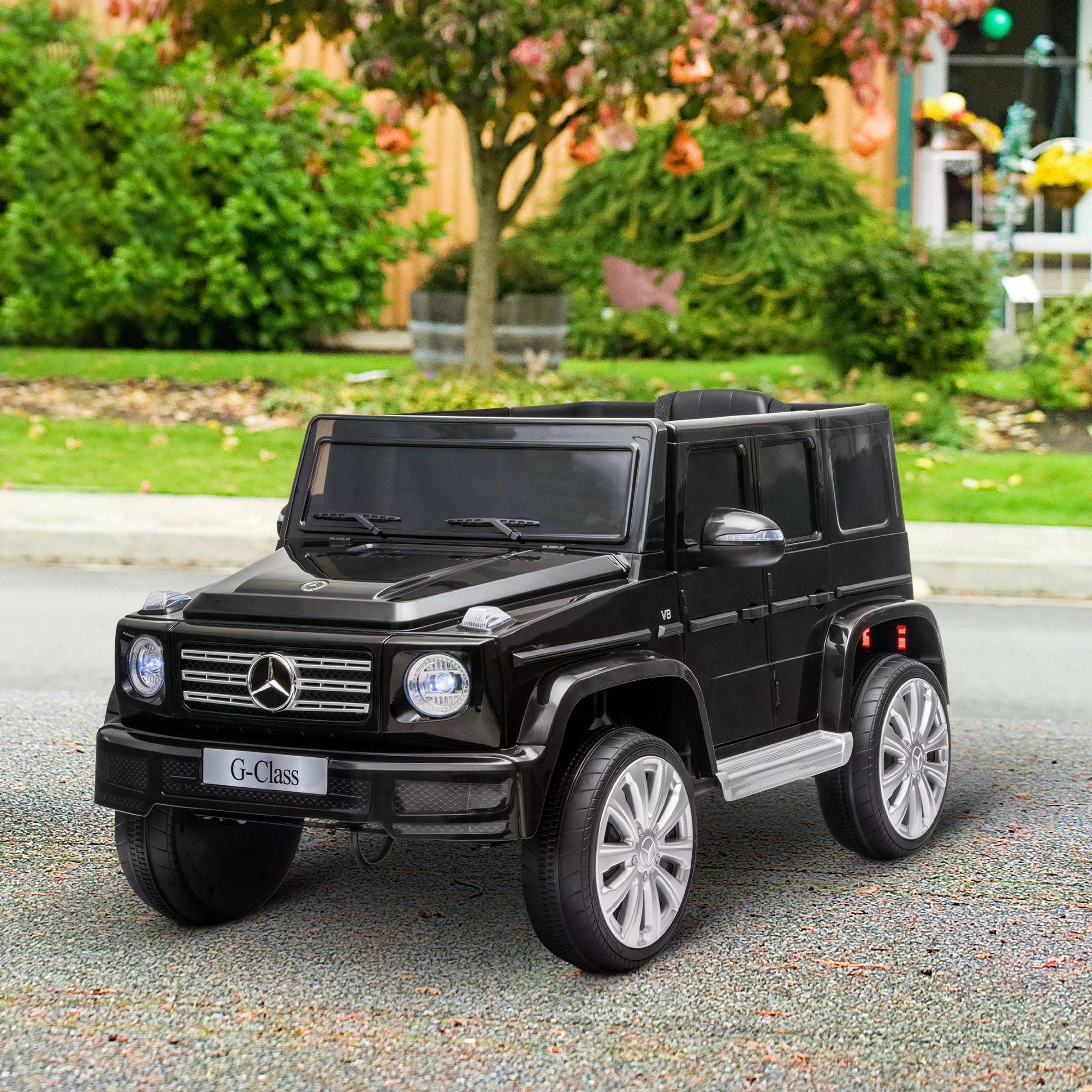 Compatible 12V Battery-powered Kids Electric Ride On Car Mercedes Benz G500 Toy with Parental Remote Control Music Lights MP3 Suspension Wheels