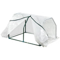 Mini Steel Frame Greenhouse with PVC Cover - White
