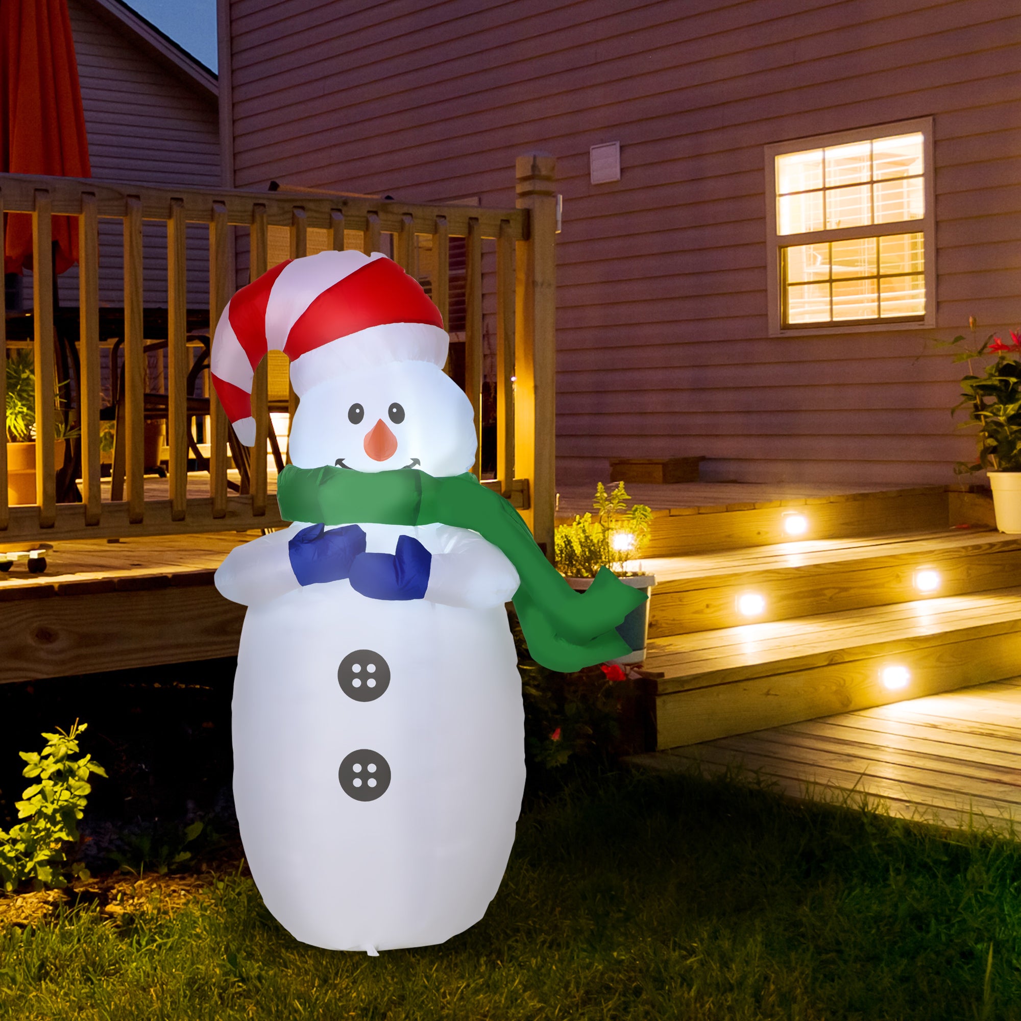 Inflatable Christmas Snowman 120 cm W/LED Lights