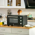 21L Mini Electric Oven with Adjustable Temperature and Timer - Black
