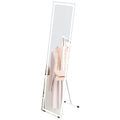 Standing Dressing Mirror with Dimmable 3-Colour LED Lights - White