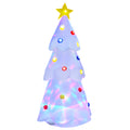 2.5m Inflatable LED Christmas Tree with Star and Multicolour Decorations for Indoor Outdoor - White