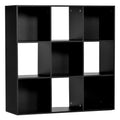 3-Tier 9-Cube Particle Board Storage Cabinet Bookcase Organizer - Black