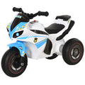 Kids 3-Wheel Ride-On Police Bike with Music, Lights & Safe Seat for Toddlers 18-36 Months - Blue