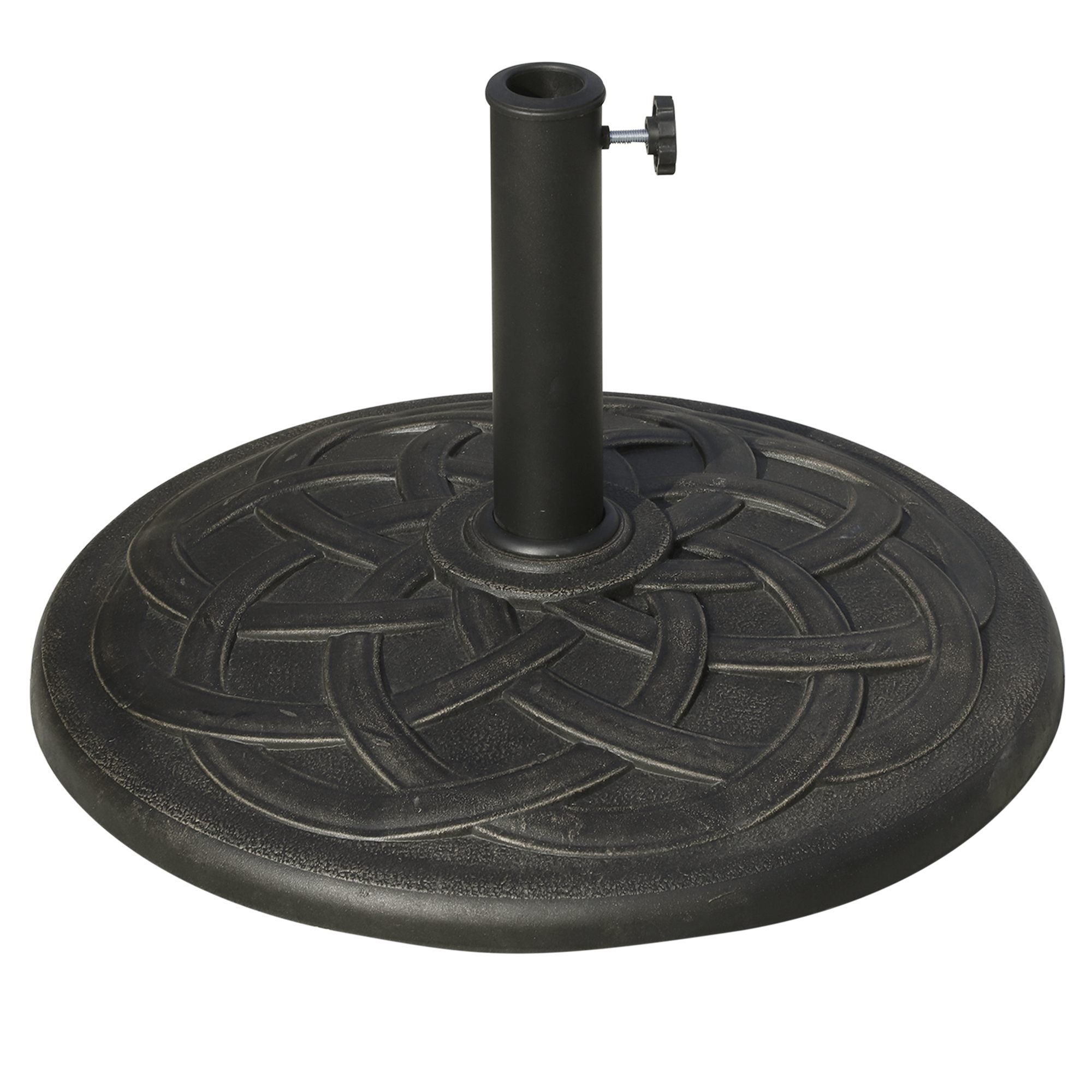 Parasol Base Umbrella Base for ?38mm and ?48mm Poles, Resin-Bronze