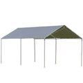 3 x 6m Heavy Duty Galvanised Steel Carport Shelter - Waterproof Grey