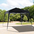 Pop-Up Tent 3x3x2.4 m with Steel Frame and UV Protection - Black
