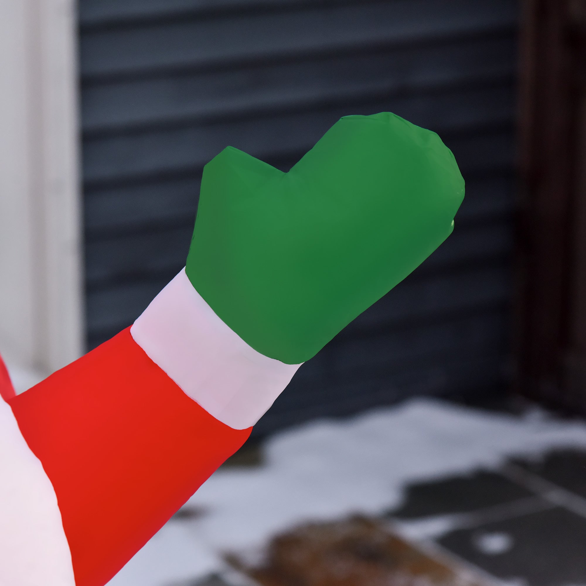 2.5m Christmas Inflatable Decoration Santa on Snowman Hot Air Balloon with LED Lights - White, Black, Red, Green