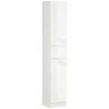 Tall Bathroom Cabinet with Adjustable Shelves, Storage Drawer & High Gloss Finish - White
