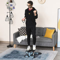 Mini Stepper with Arm Cords and LCD Monitor - Black/Silver Grey