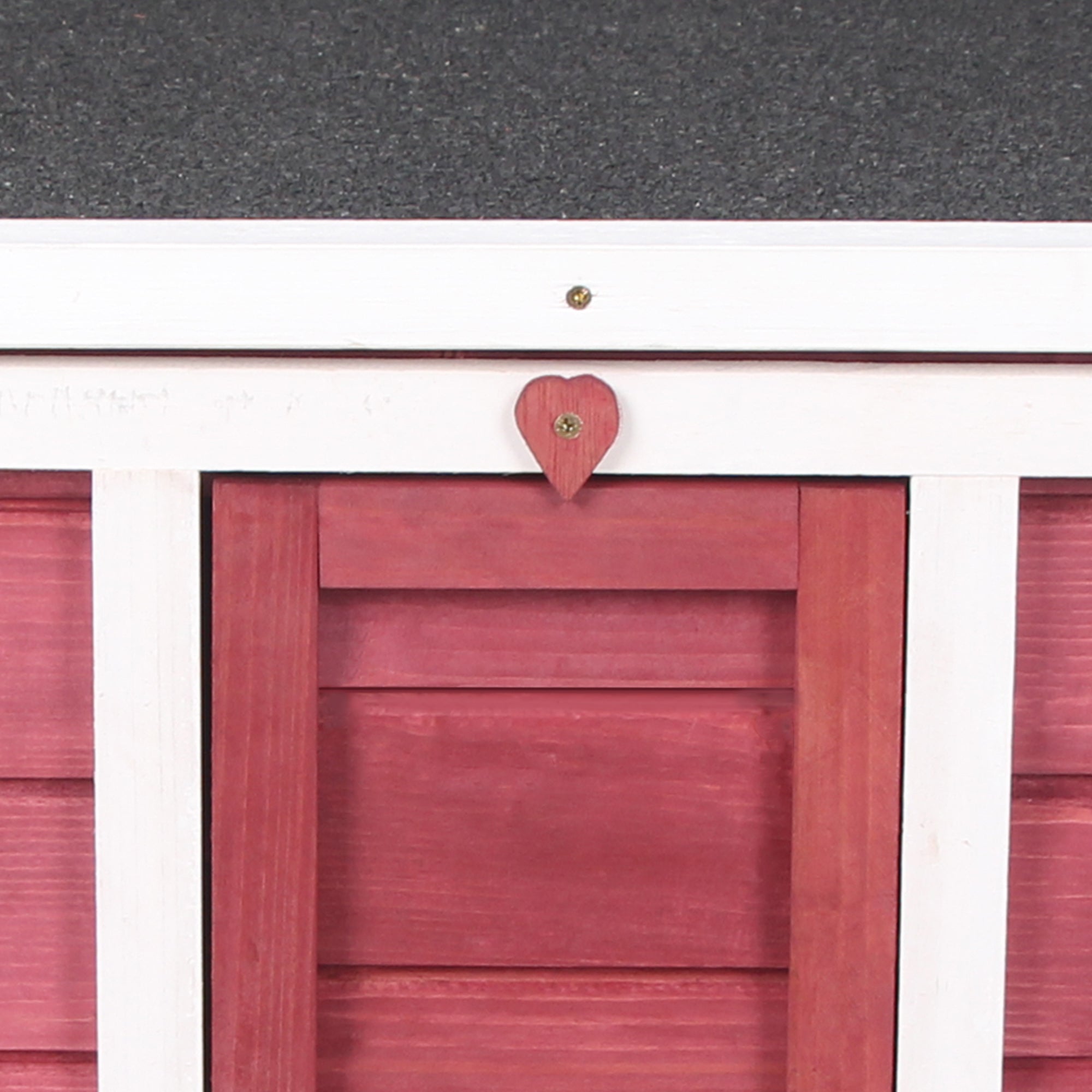 Wooden Rabbit Hutch 51 x 42 x 43 cm, Red