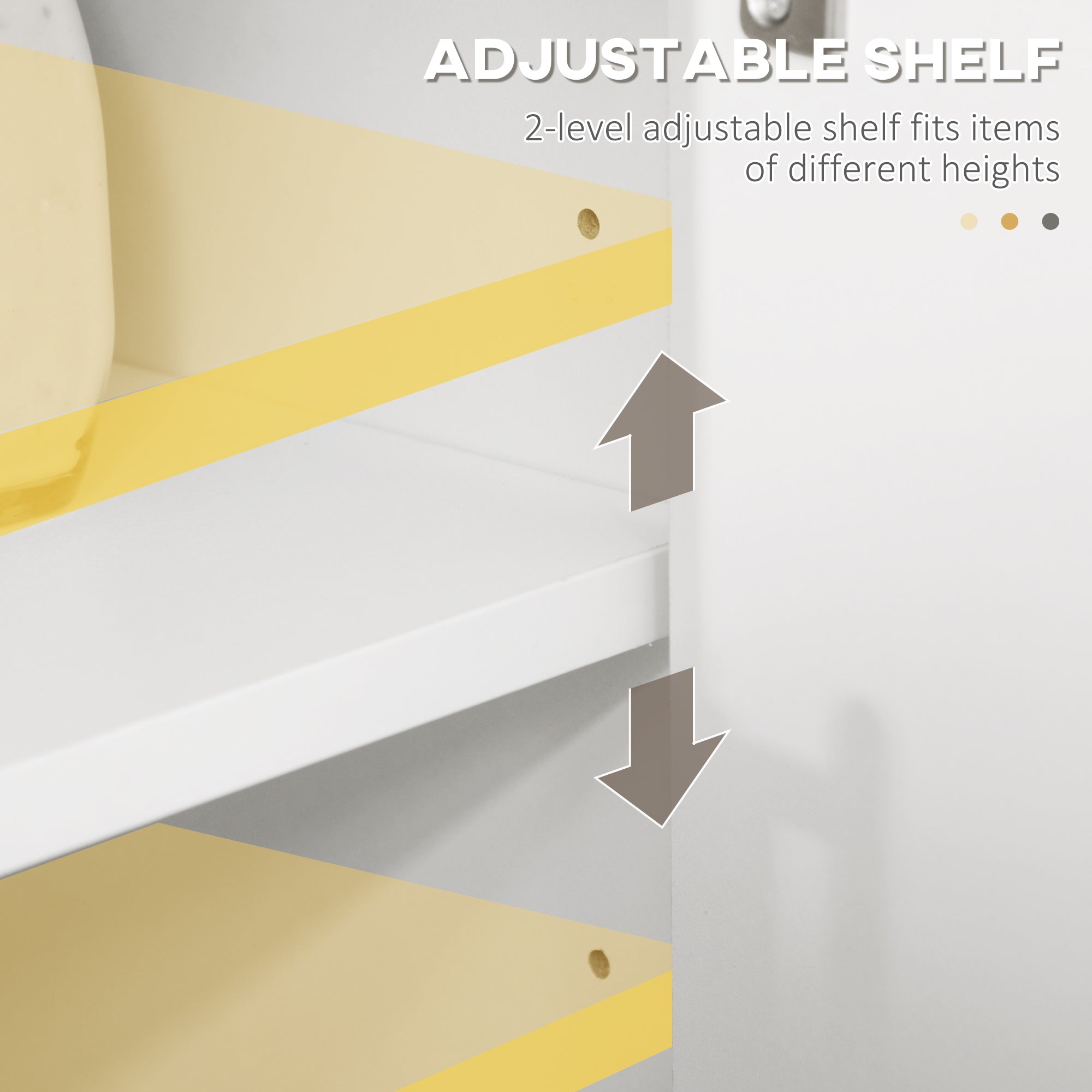 Kitchen Cupboard, Microwave Cabinet, Storage Cabinet with Doors, Drawer, Adjustable Shelves, White