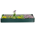 Adjustable Metal Raised Garden Bed Planter Box with Galvanised Steel - Green