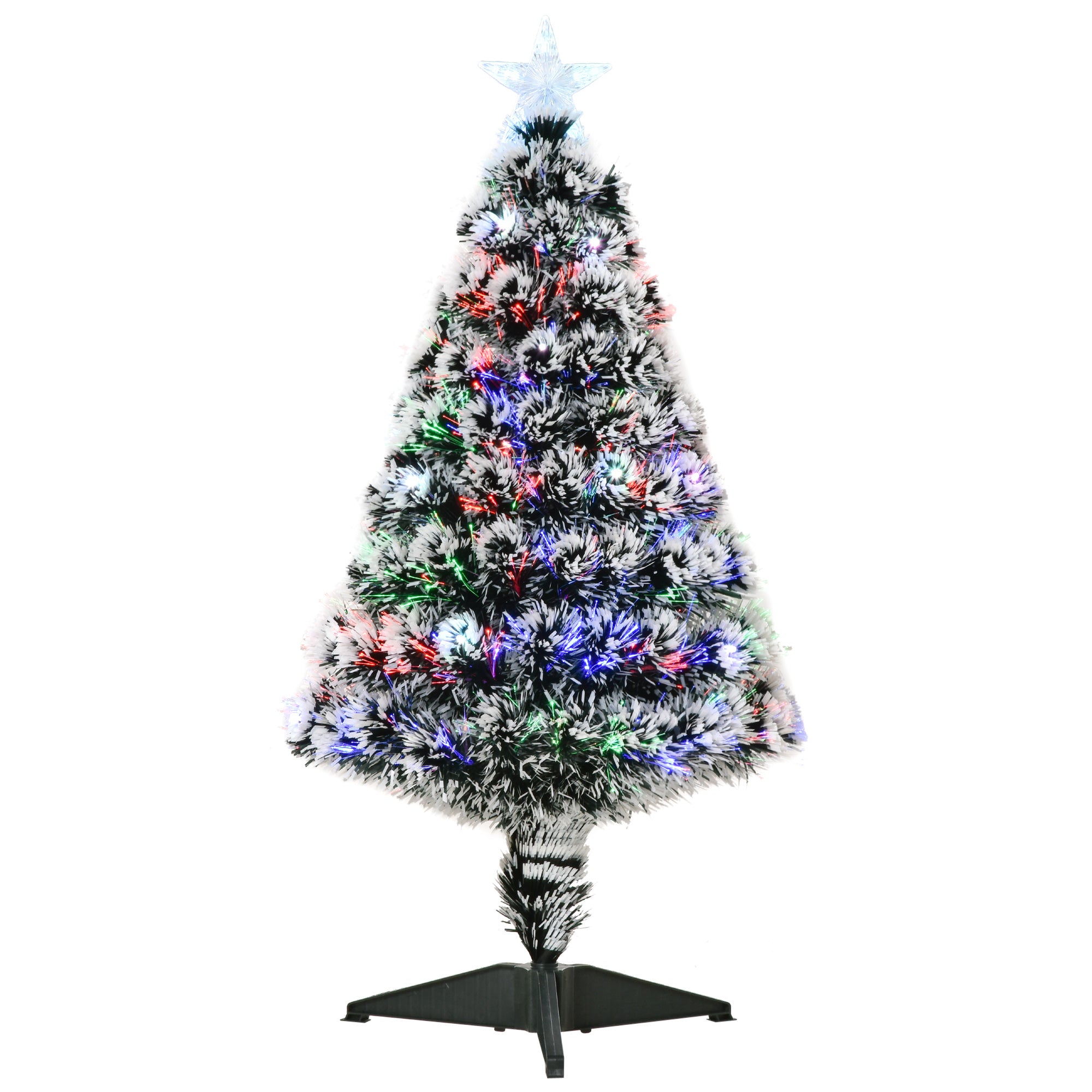 3ft 90cm Green/White Artificial Christmas Tree W/ Prelit LED