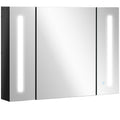 LED Bathroom Cabinet with Touch Sensor Lights and Adjustable Shelves - White