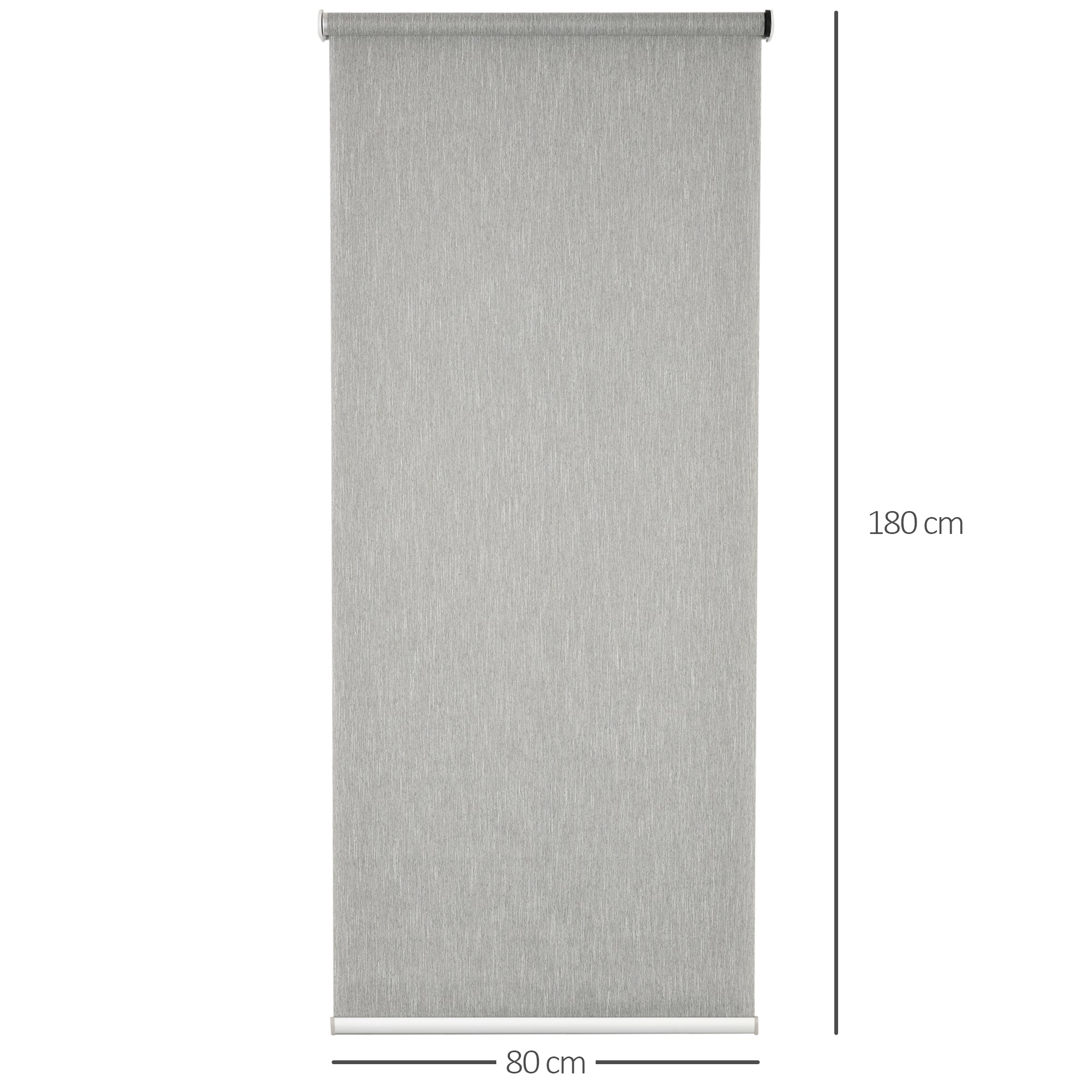 WiFi Smart Roller Blinds Window UV Privacy Protection with Rechargeable Battery, Electric Shades Blind Easy Fit Home Office, Grey, 80 x 180cm