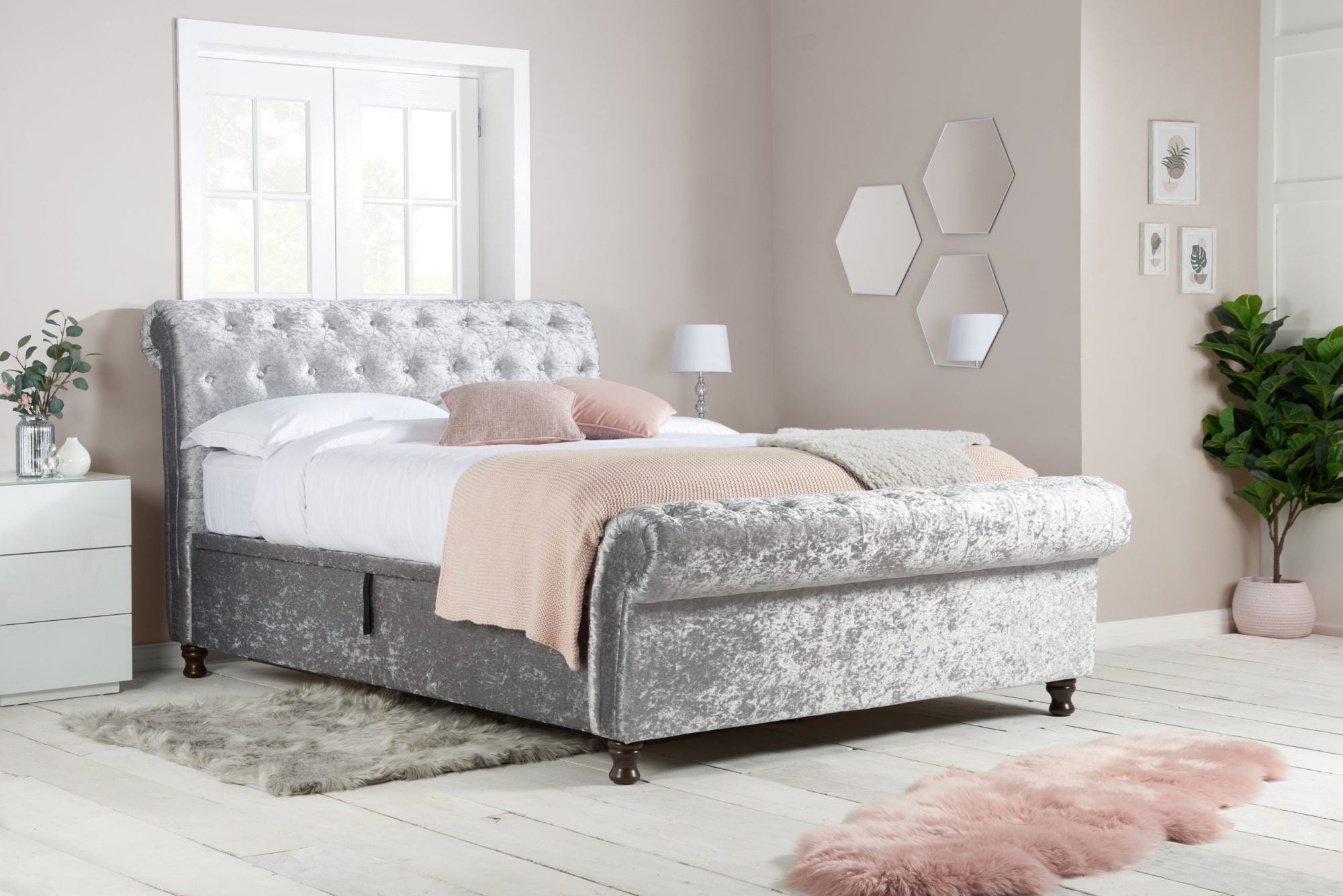 Castello King Side Ottoman Bed