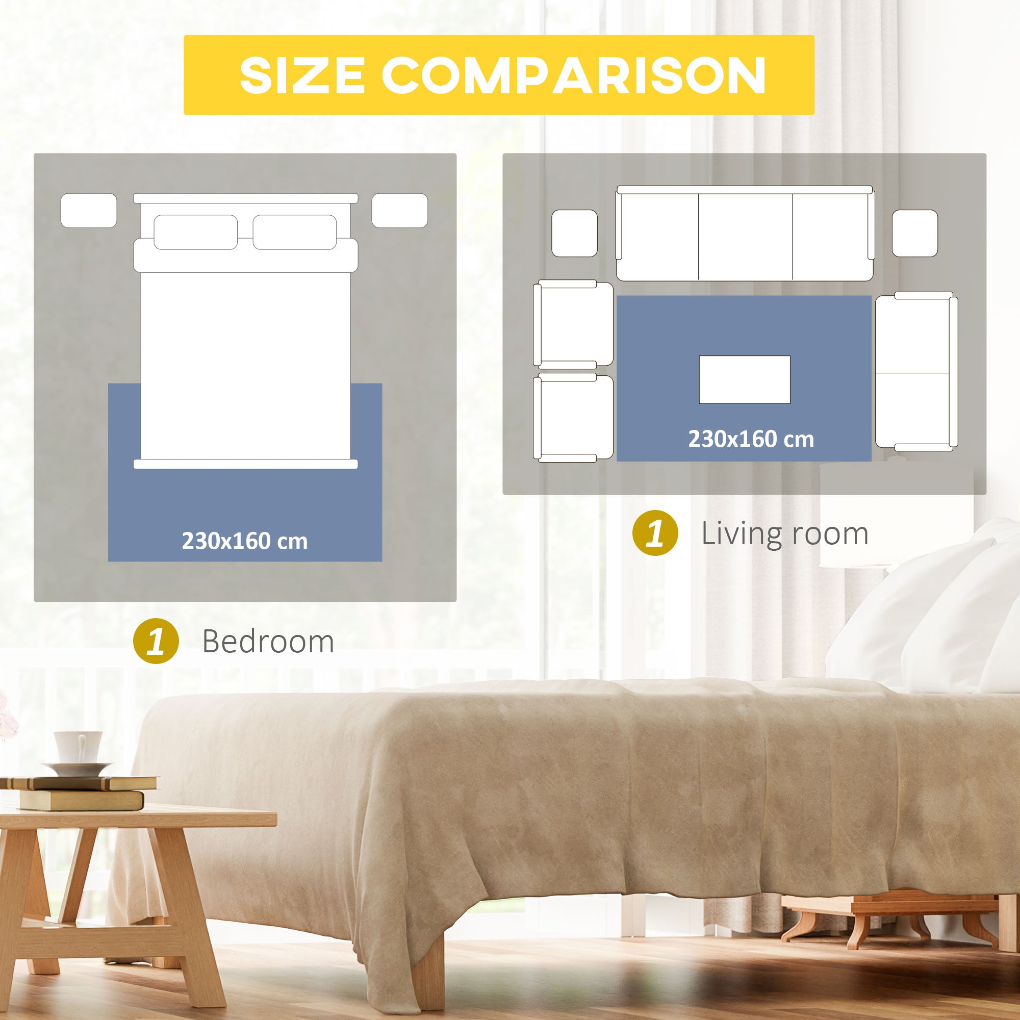 Grey Rug, Modern Abstract Area Rugs, Decorative Carpet for Living Room, Bedroom, Dining Room, 230 x 160cm