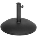 20kg Heavy Duty Cement Parasol Umbrella Base Round for 35-48mm Poles - Grey/Black