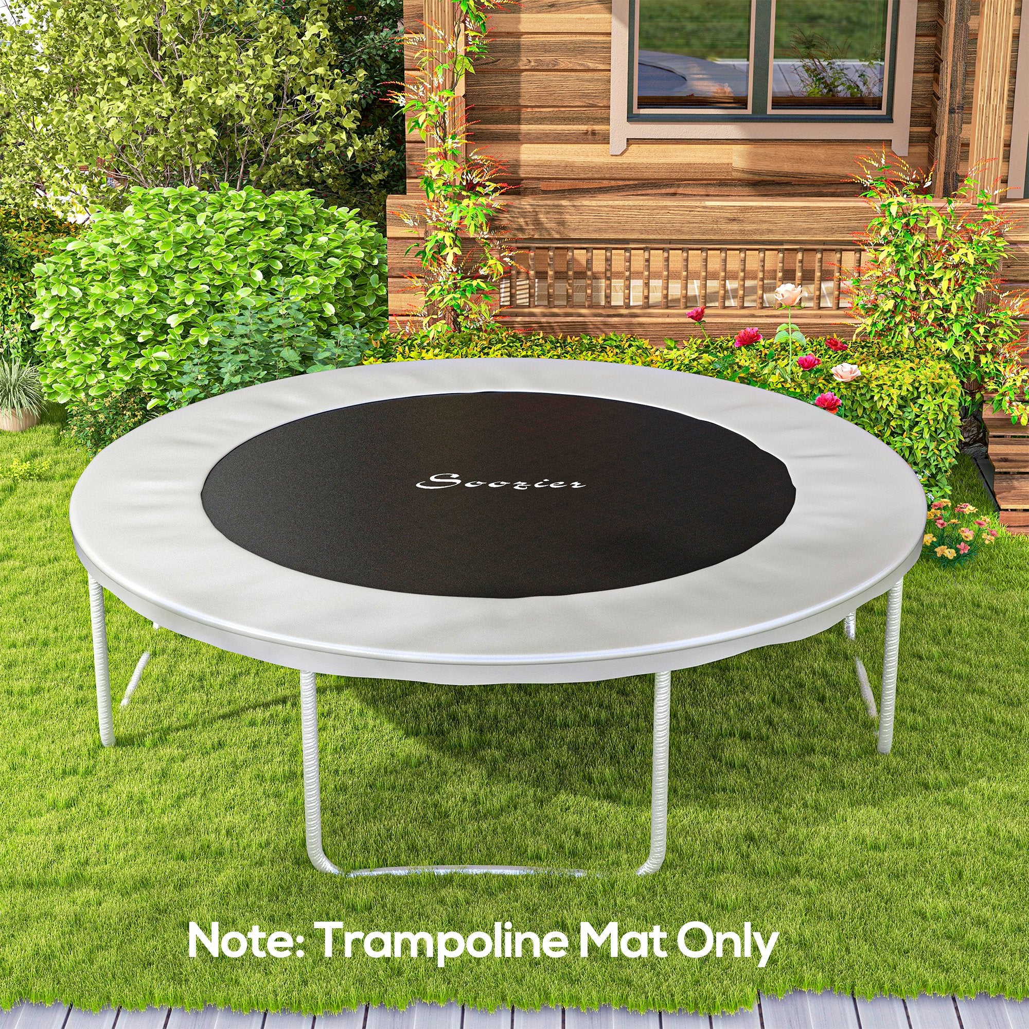 Replacement Trampoline Mat with Spring Pull Tool and 54 V-Hooks, Fits 10ft Trampoline Using 14cm Springs