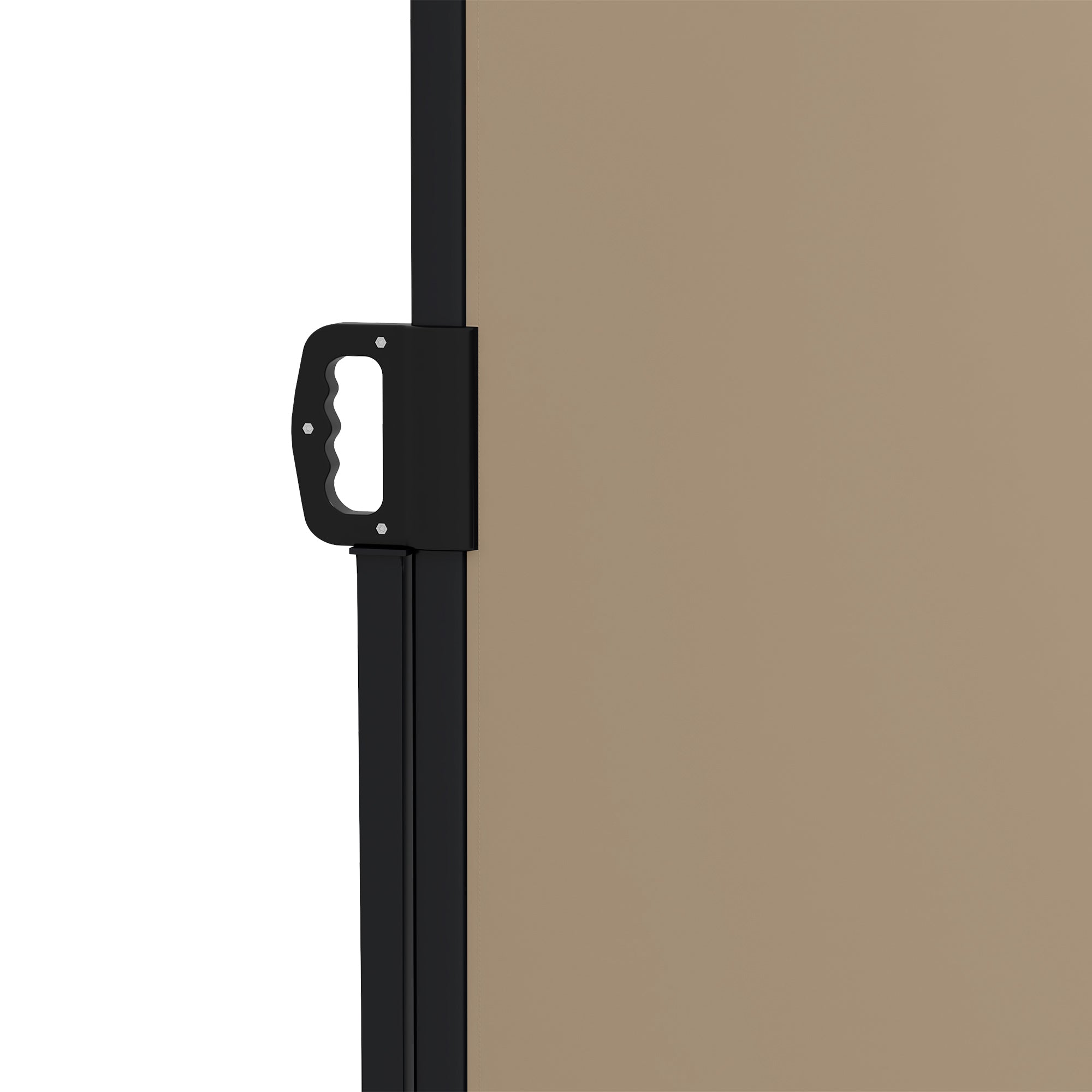 Retractable Outdoor Privacy Screen Awning with UV Protection - Khaki