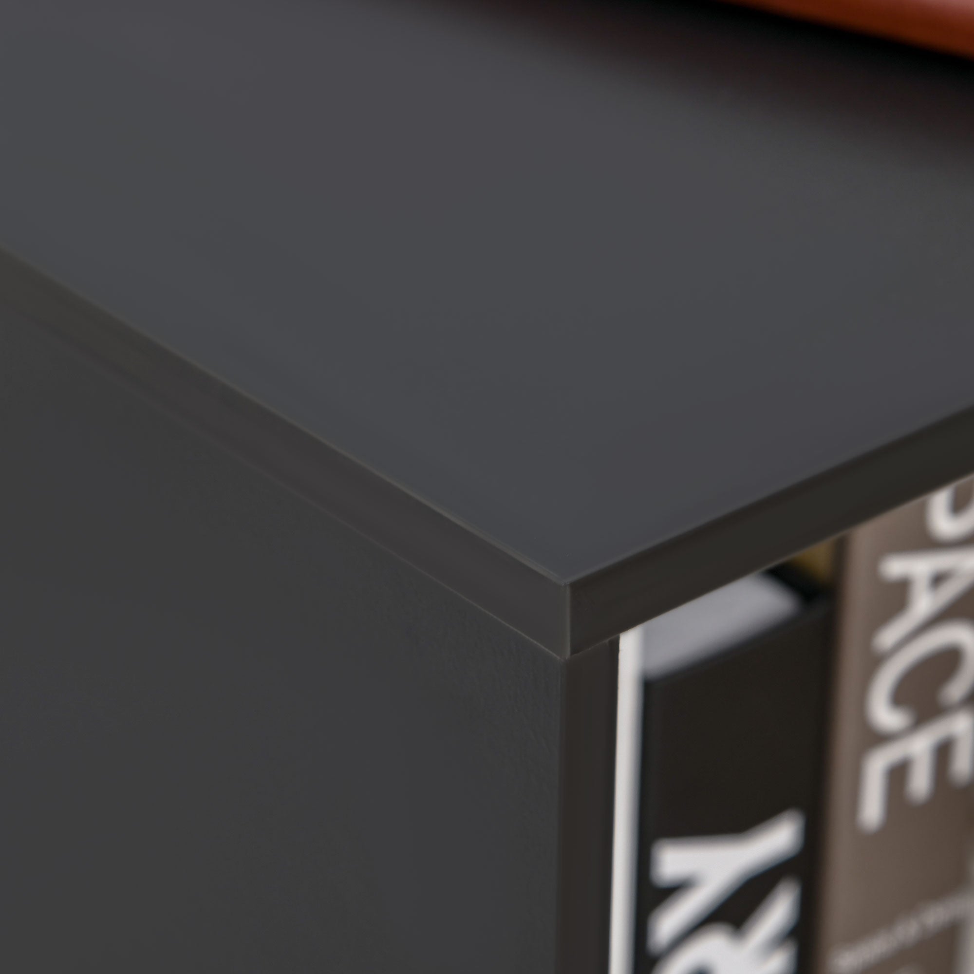 Mobile Office File Cabinet, Lateral Stationery Storage Cabinet, Printer Stand Unit with Wheels, Open Compartment and Cupboard, Black