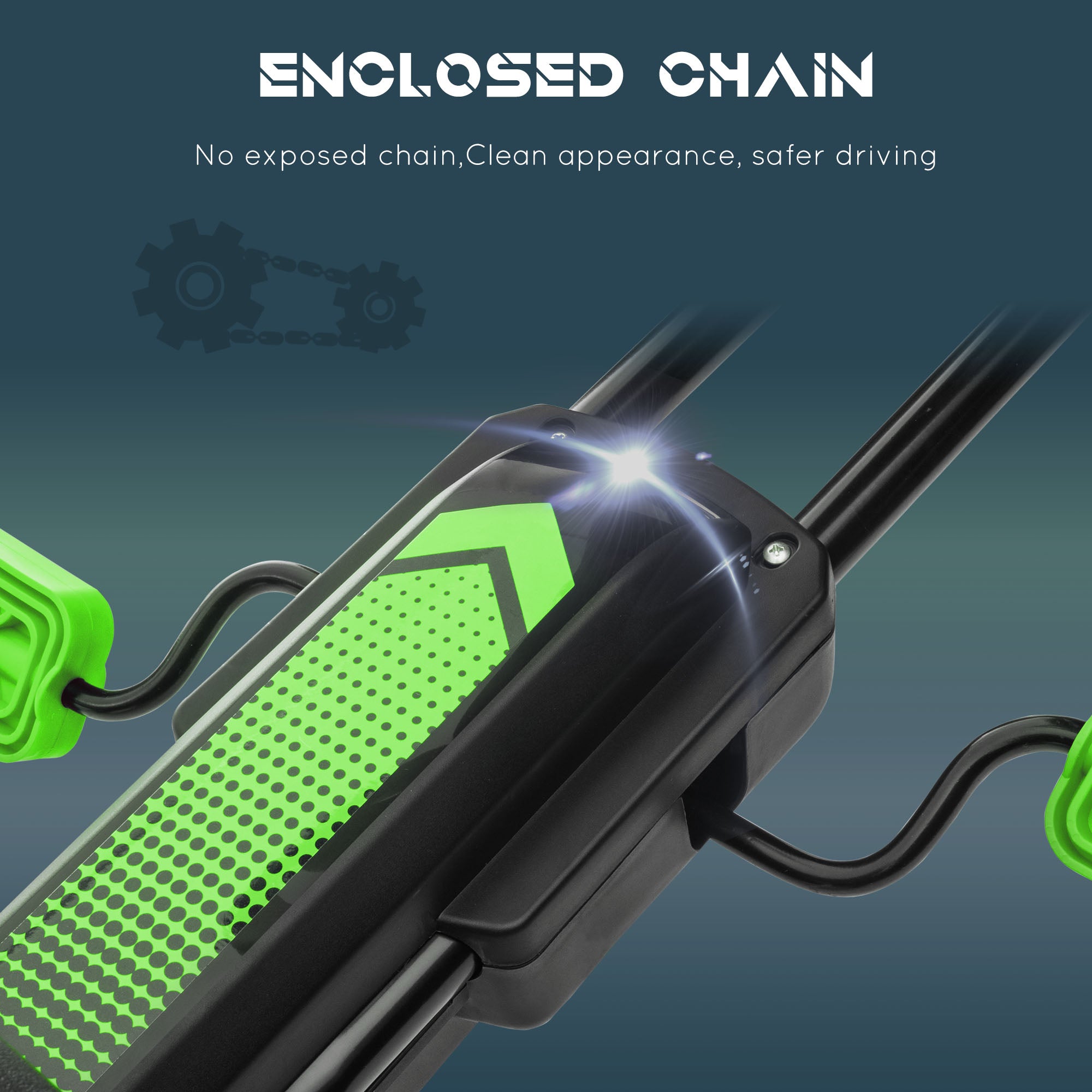 Children's Pedal Go Kart with Adjustable Seat, Inflatable Tyres, Handbrake, Ages 5-12 - Green