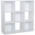 3-Tier 9 Cubes Storage Unit Particle Board Cabinet Bookcase Organizer - White