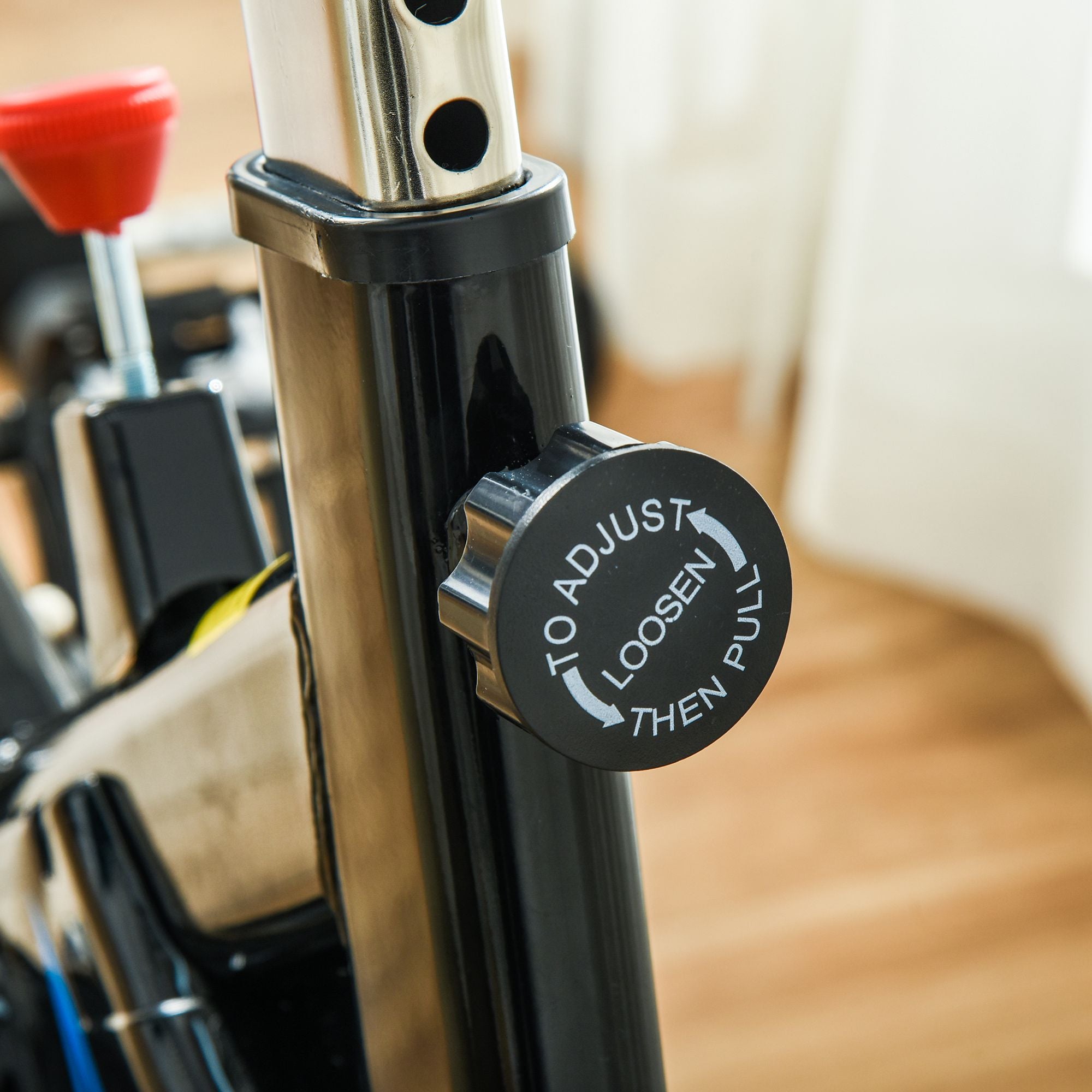 Stationary Exercise Bike w/ iPad Holder, LCD Monitor, Comfortable Seat, Indoor Cycling Training Bike, 13KG Flywheel, Home Office, Black