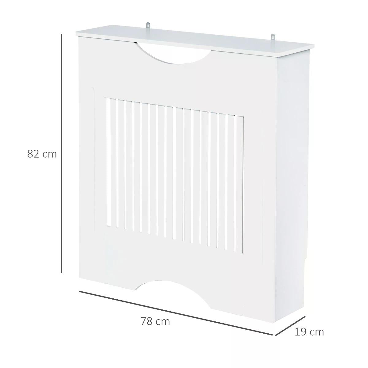 Radiator Cover W/E1 Class 12mm MDF Engineered Wood, 78W x 19D x 80.5Hcm-White