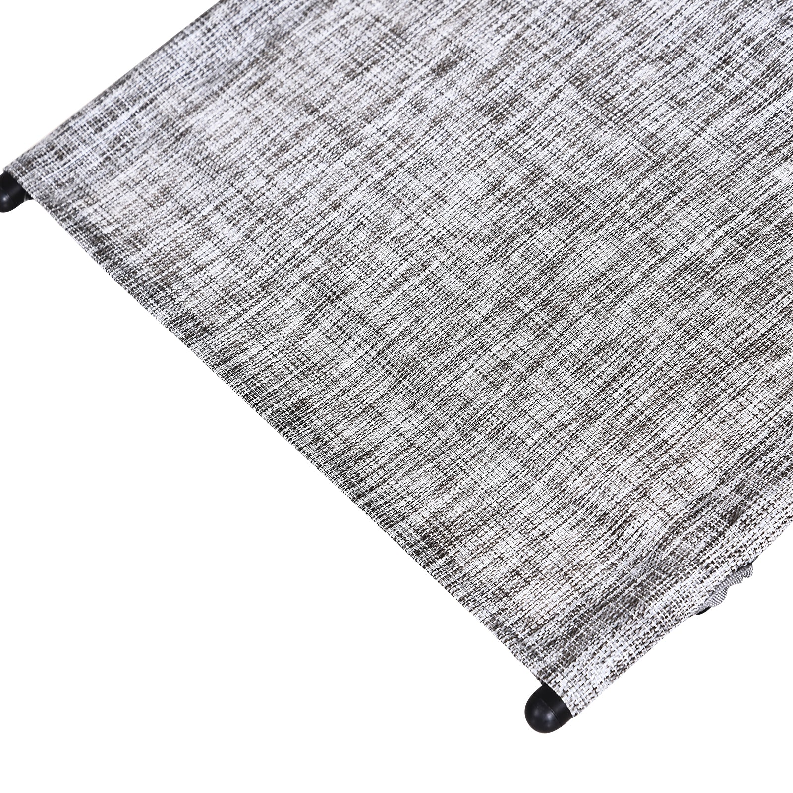 Patio Rocking Lounge Chair with Padded Pillow Grey Texteline