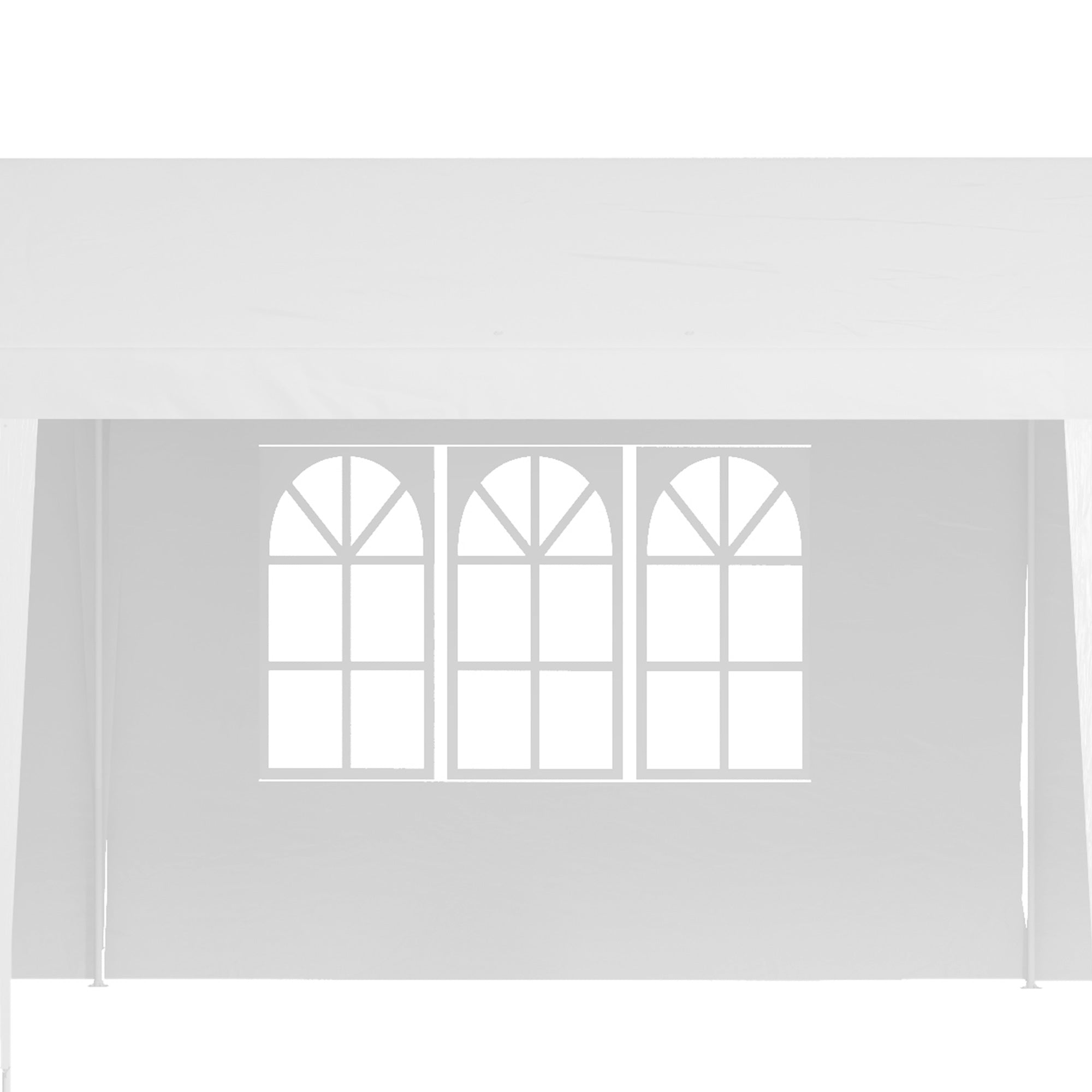 9 Metre Garden Gazebo Canopy with Removable Walls 3x9m - White