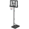 Height Adjustable Freestanding Basketball Hoop with Wheels 200-305cm - Black