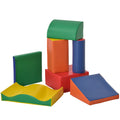 7 Piece Soft Play Blocks Kids Climb & Crawl Gym Toy Foam Building & Stacking Educational Set - Multicoloured