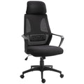 Ergonomic High Mesh Back Office Chair with Wheels and Adjustable Height - Black
