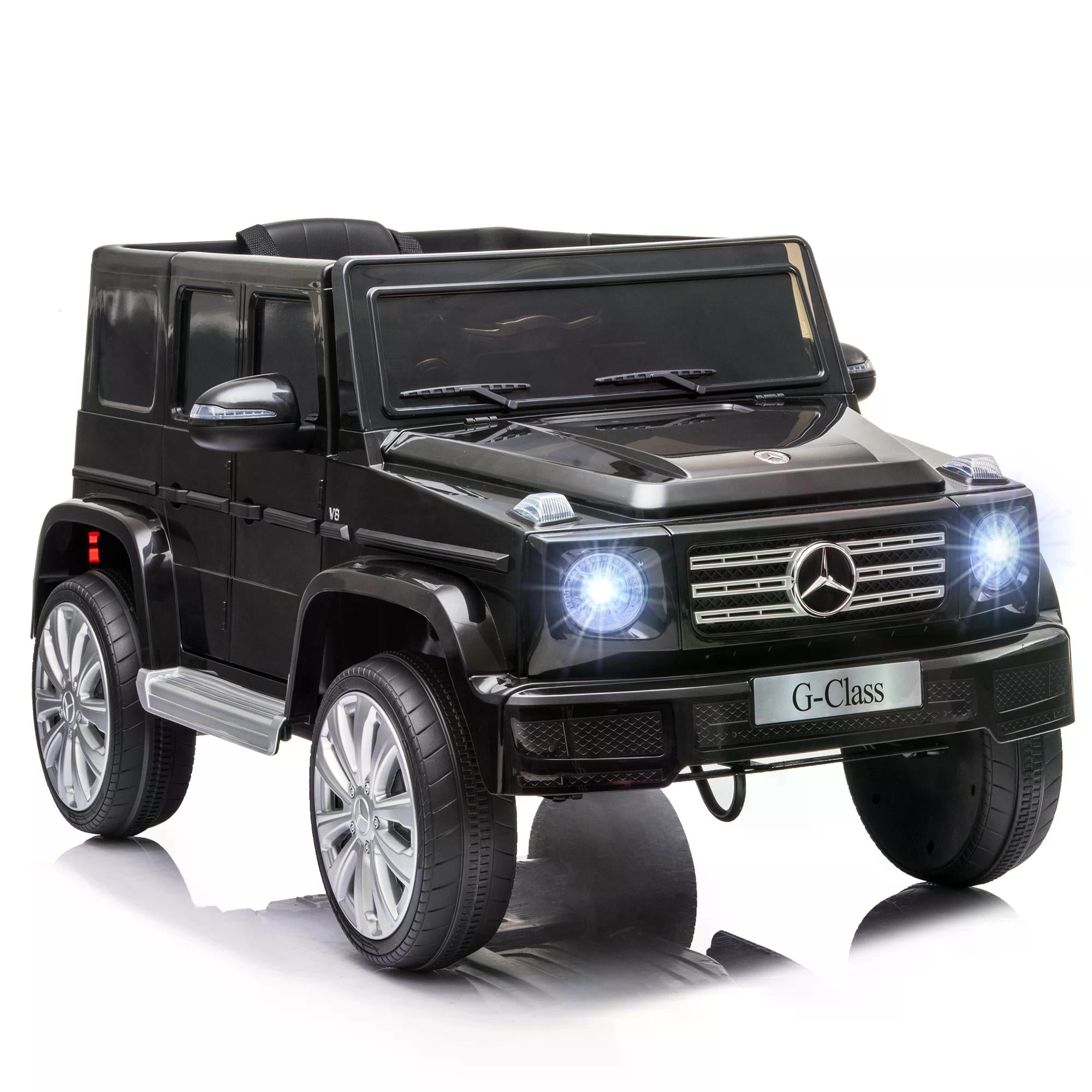 Compatible 12V Battery-powered Kids Electric Ride On Car Mercedes Benz G500 Toy with Parental Remote Control Music Lights MP3 Suspension Wheels