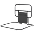 Folding Bed Assist Rail with Storage Pocket for Elderly Adults, Easy Install, 135kg Capacity - Black