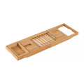 Extendable Bamboo Bathtub Shelf Rack Bath Caddy Tray 75-109L x 23.5W x 4T cm - Bamboo