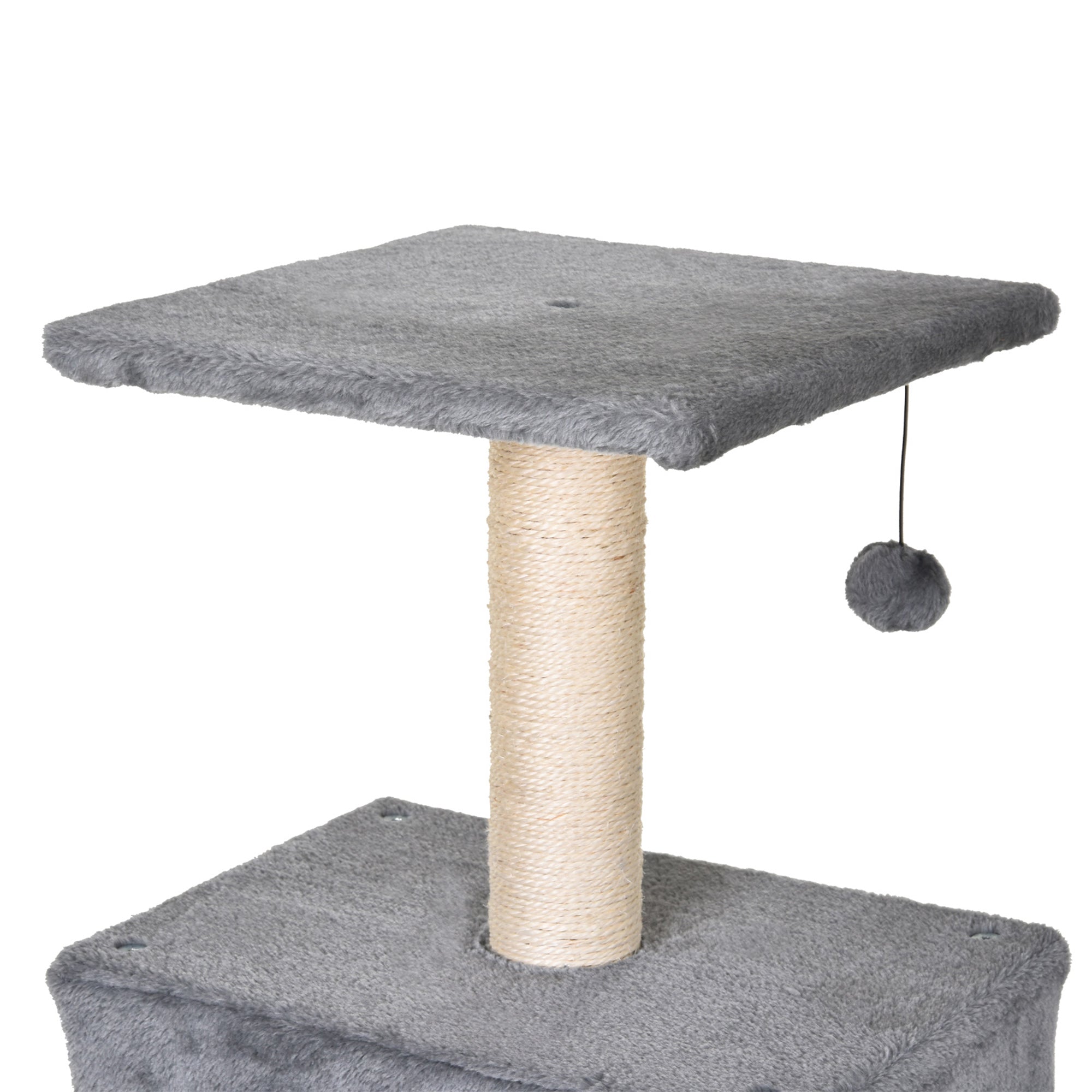 51" Cat Tree,Activity Tower with Condo Scratching Posts Ladders and Two Toys for Kitty Pet Climbing Relaxing and Playing