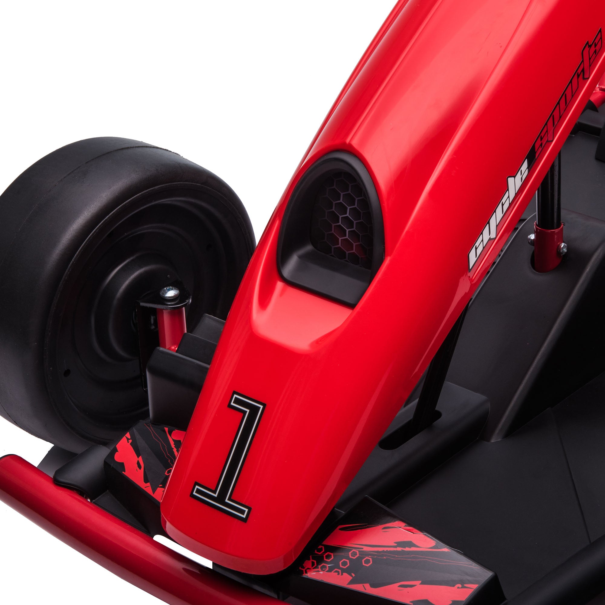 24V Electric Kids Go Kart with Drift and 2 Speeds for Ages 8-12 - Red
