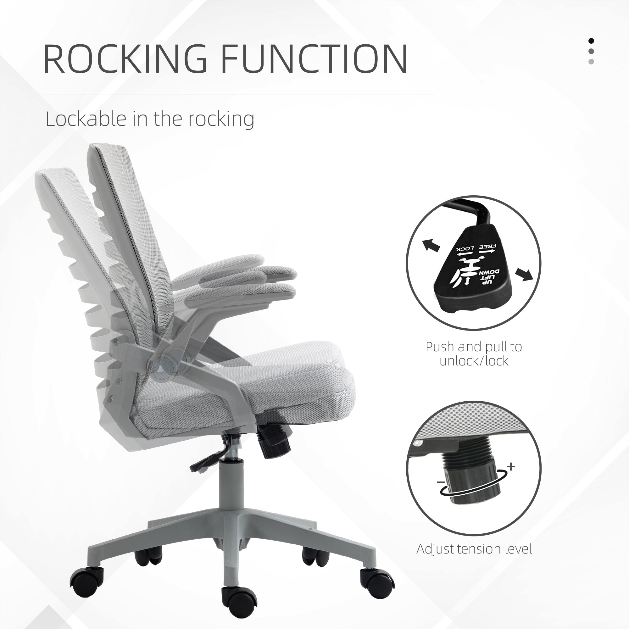 Mesh Office Chair, Swivel Task Computer Chair for Home with Lumbar Support