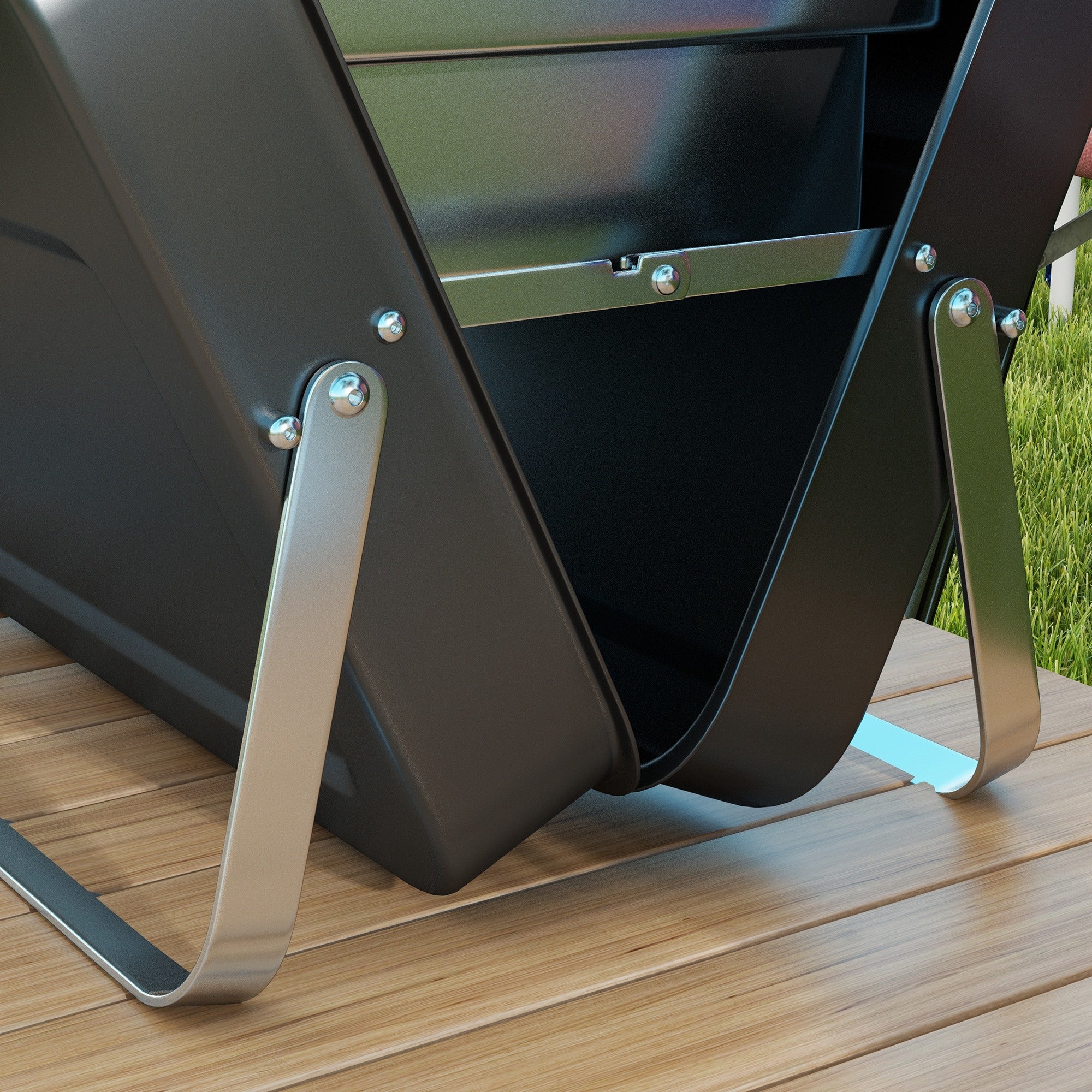 Foldable Mini Charcoal Barbecue Grill with Handle - Black