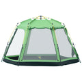 6 Person Pop-Up Camping Tent with 2-Tier Ventilation and Carry Bag - Green