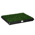 Indoor Pet Toilet Training Mat with Urine Tray - Green & Black